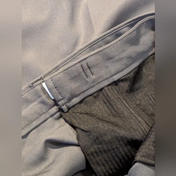 Haggar COOL 18 PRO FLAT FRONT Gray Comfort Waist Golf Sports 9" Shorts Size 38 - Picture 4 of 5